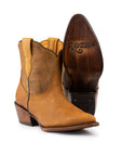 Botin Velvet Lozen Crazy Miel