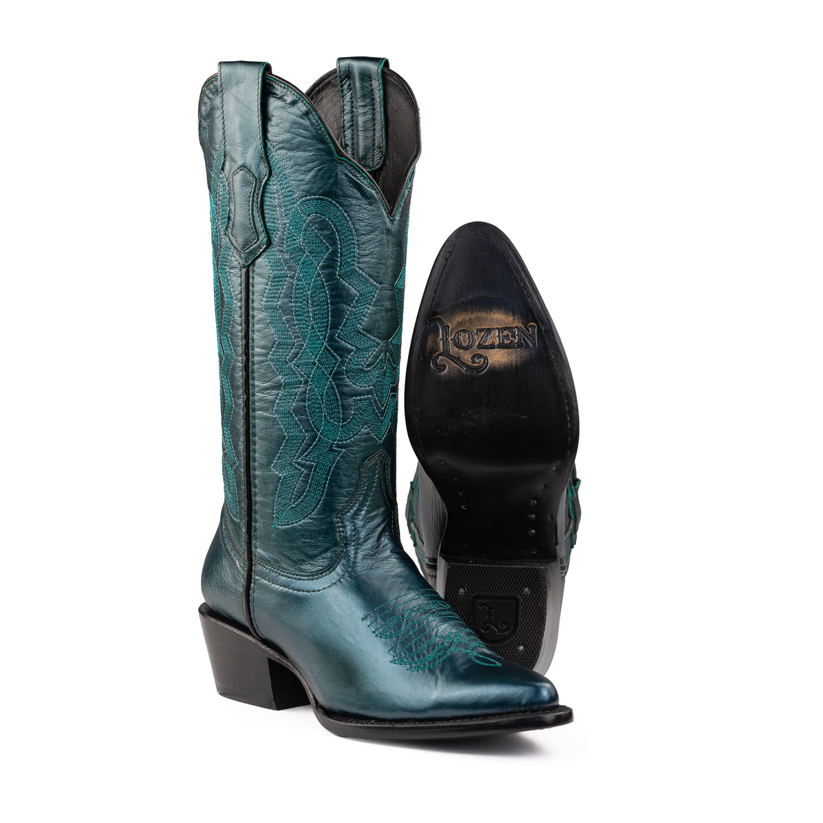 Bota Sierra Angel Lozen Cabra Verde Metalico