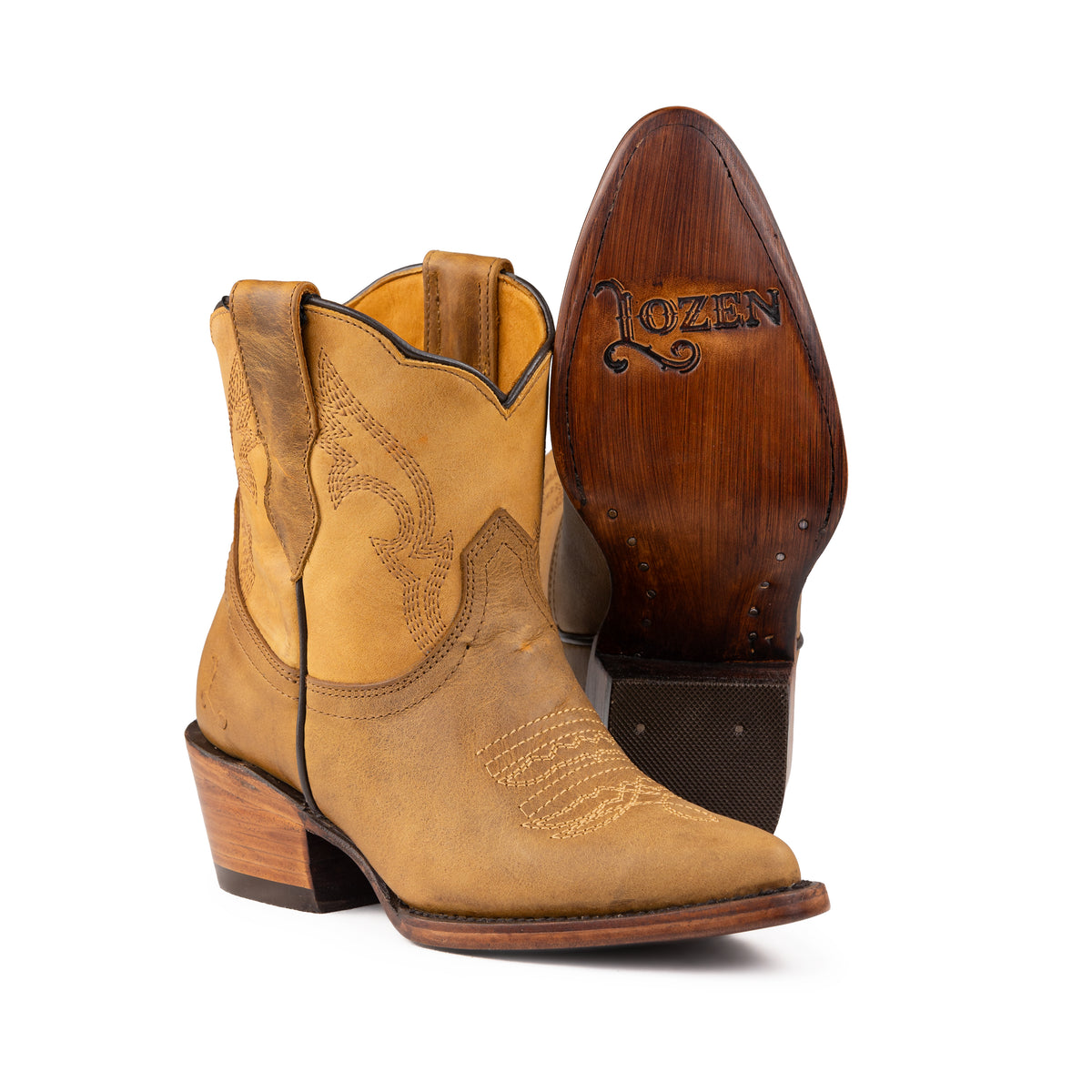 Botin Velvet Ringle Lozen Crazy Miel