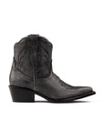 Botin Velvet Lozen Bitono Negro