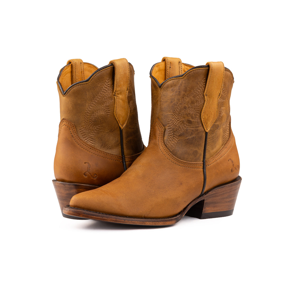 Botin Velvet Lozen Crazy Miel