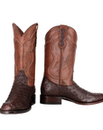 Bota Oval Exótica Avestruz Lozen