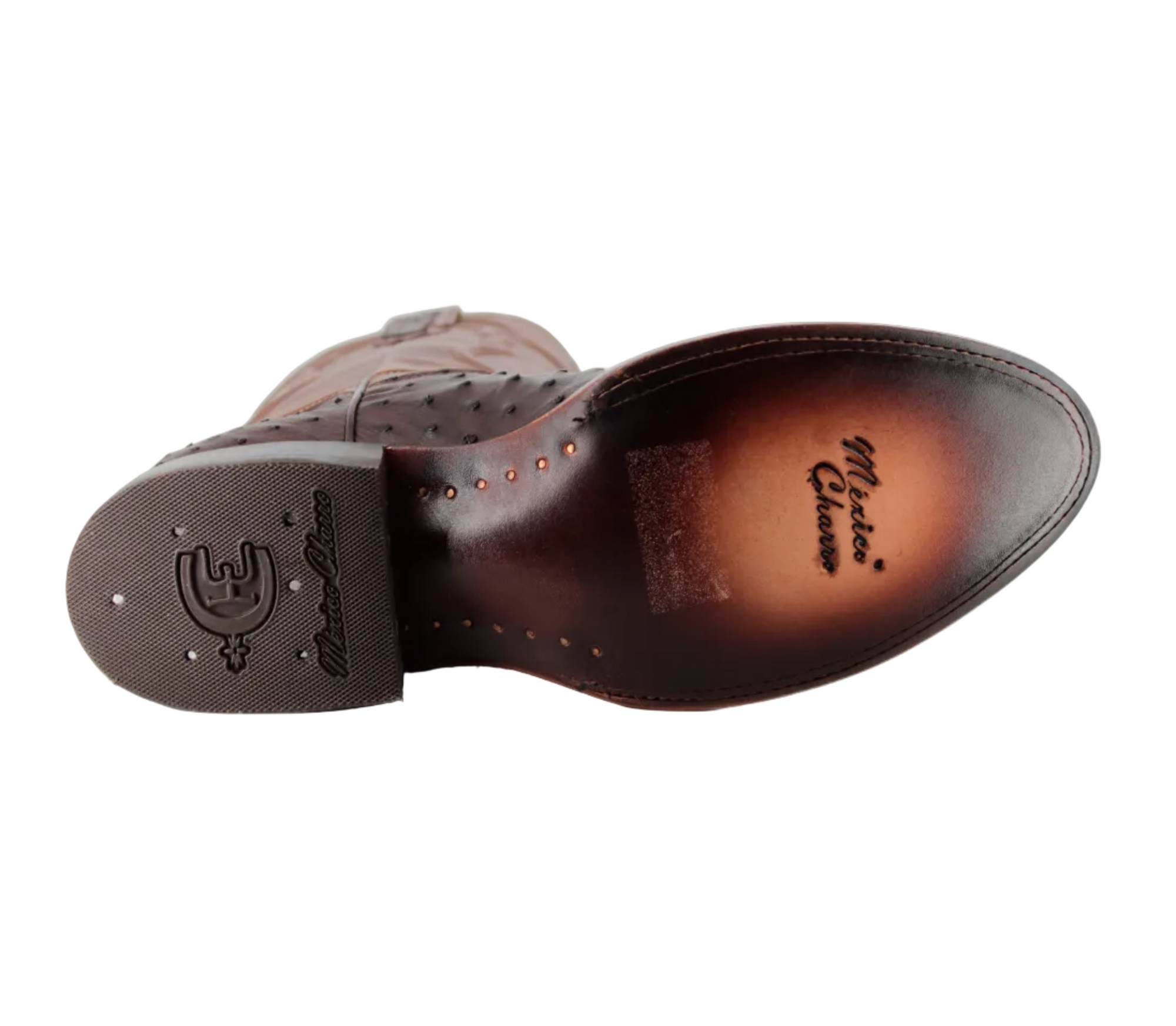 Bota Oval Exótica Avestruz Lozen